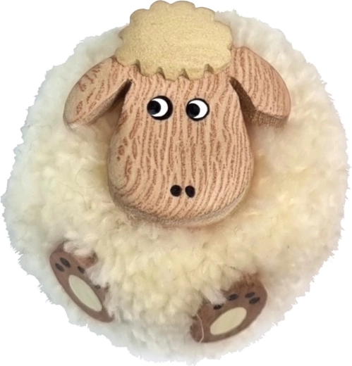 Puust magnet pomponiga – lammas