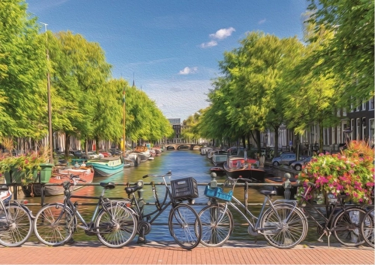 Pusle ART PUZZLE Amsterdami kanal 2000 tükki