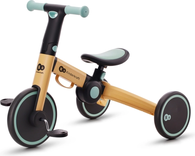 Kinderkraft 4Trike 3-in-1 kokkupandav lastekolmeratas ja tasakaaluratas Sunflower Blue