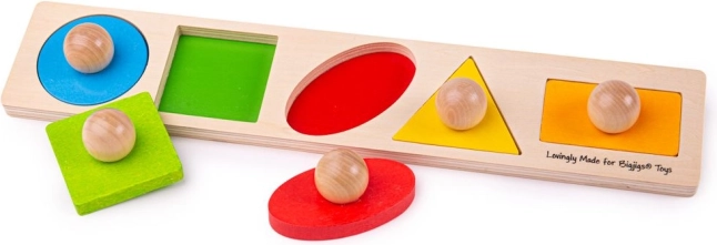 Puidust sisestatav kujundipusle Bigjigs Baby