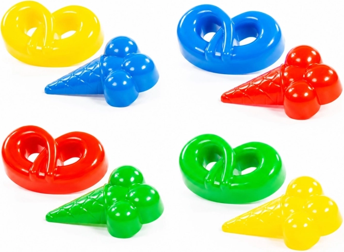 Children’s sand molds: ice cream and pretzel (2 pcs)