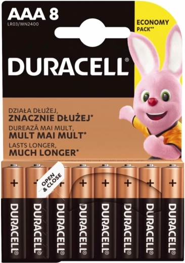 AAA Micro Batteries DURACELL Basic, 8 pcs