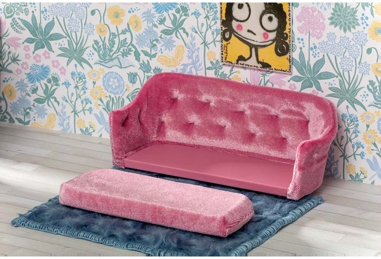Sofa for a cozy living room in a miniature world