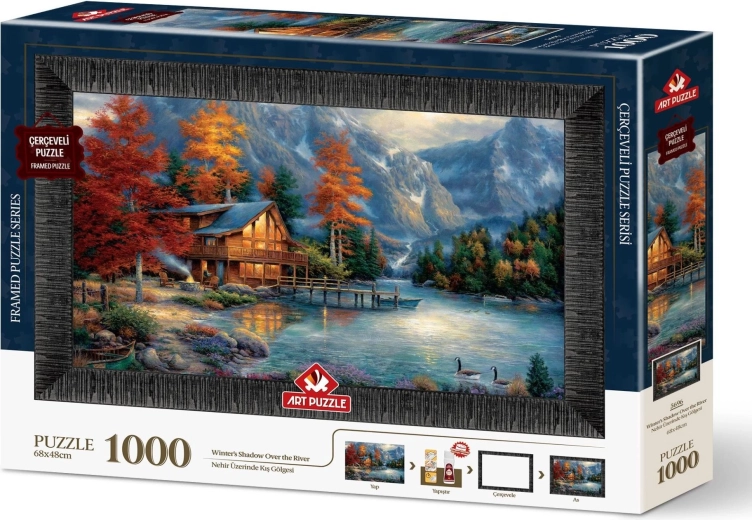 Art Puzzle pusle raamiga ja liimiga 3v1 1000 tükki – Kalju