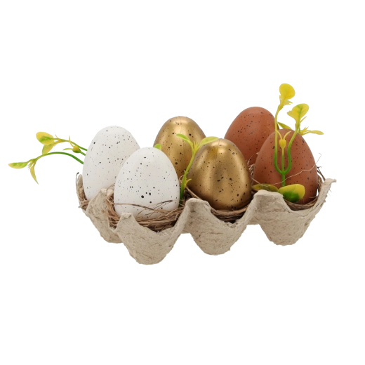 Pastelvärvides lihavõttemunade komplekt 6 cm – 6 tk