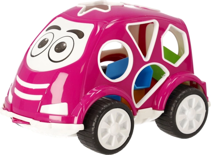 Shape-Sorting Car with Shapes – Pink Pilsan
