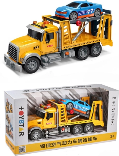 2-in-1 Tow Truck with Adjustable Lights and Sounds