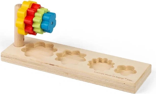 Puidust sisestusmäng lilled BIGJIGS TOYS