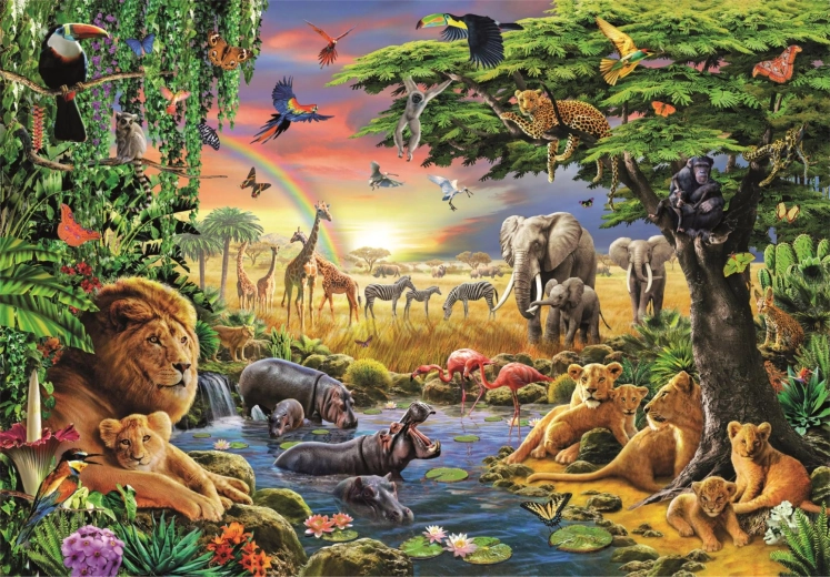 African Encounter Puzzle 2000 Pieces