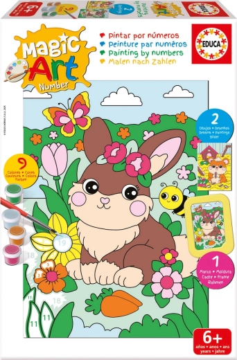 Educa paint by numbers – Rabbit and Hamster