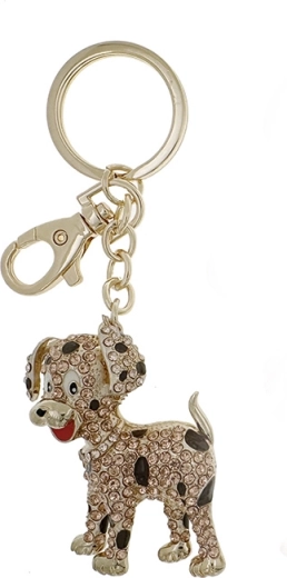 Gold dog keychain