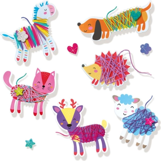 6 animals for wrapping and lacing