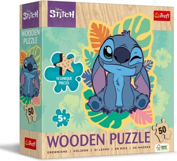Puidust pusle 50 tükiga Lilo & Stitch