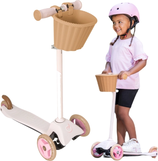 EVO laste kolmerattaline tõukeratas korviga Mini Cruiser, roosa