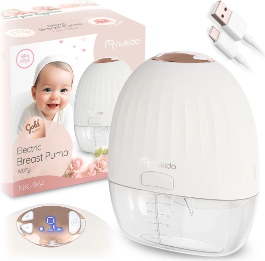 NUKIDO Electric Breast Pump, three-phase, wireless, LED display