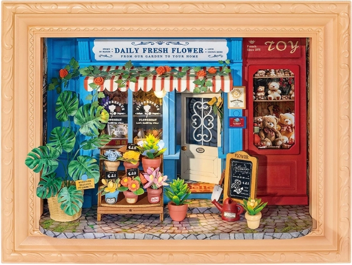 RoboTime 3D Wooden Framed Model Kit Fresh Flower Florist