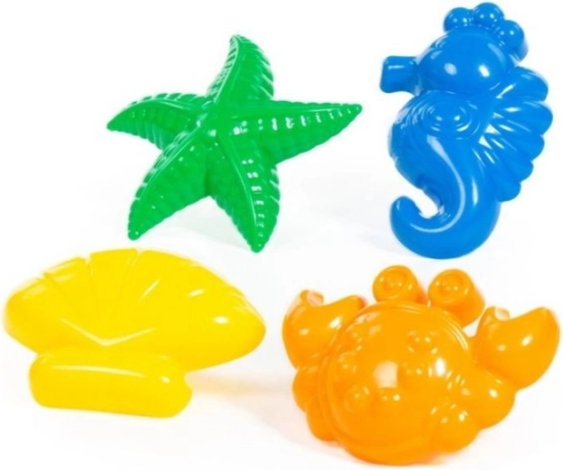 Liivavormide komplekt – mereloomad, 4 tk