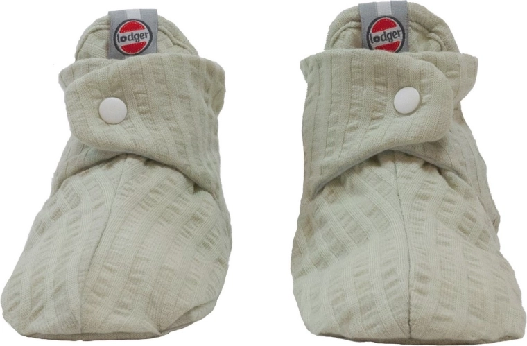 Lodger cotton booties seersucker silk 6–12 months