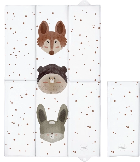 Ceba Baby Basic Cute Animals kokkupandav reisipõhine mähkimisalus 80 × 50 cm