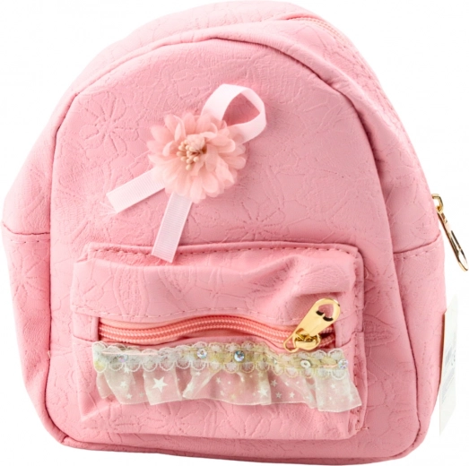 Children's Pink Backpack with Bow and Ruffle