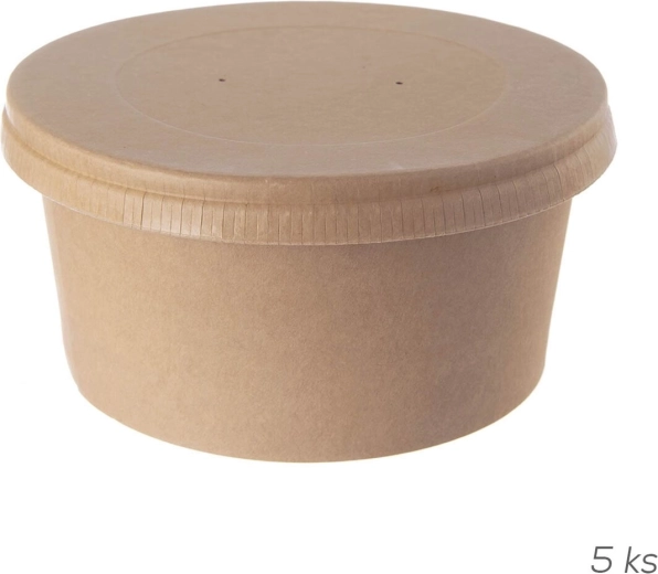 Paber/PE Nature kauss kaanega 14,5 cm (5 tk)