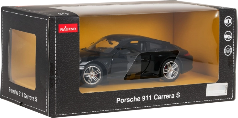 Must metallmudel Porsche 911, must, mõõtkavas 1:24, RASTAR