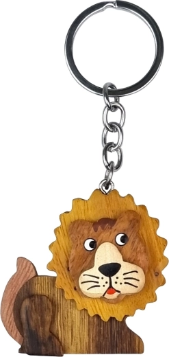 Wooden Keychain Lion