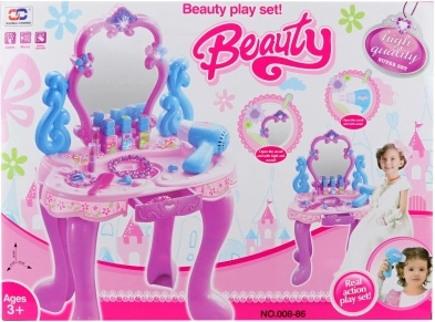Children's Vanity Table with Mirror and Accessories