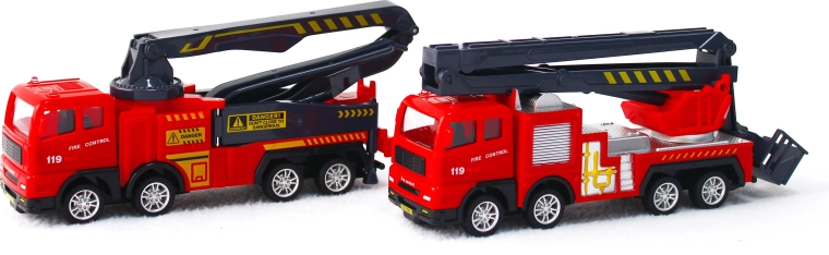Fire truck with rotating firefighting arm
