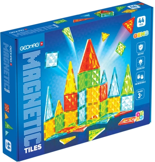 Geomag Magnetic Construction Set Tiles – 44-piece set