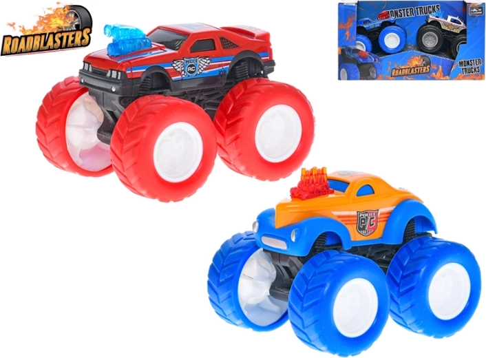 Roadblastersi inertsmootoriga monster truck’ide komplekt, 8 cm