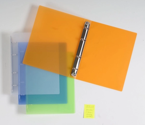 A5 Ring Binder Made of Polypropylene, 4 Rings, Opaline