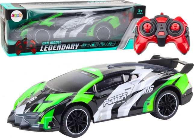 RC sportauto 1:10 tuledega, kiirus kuni 25 km/h – roheline