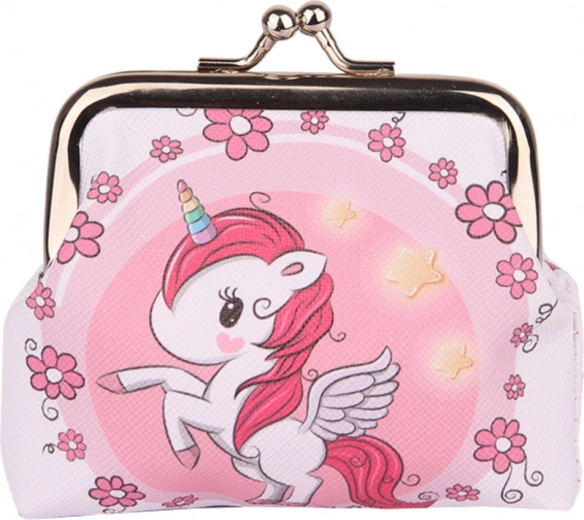 Laste rahakott ükssarviku ja lilledega 10 × 9 cm