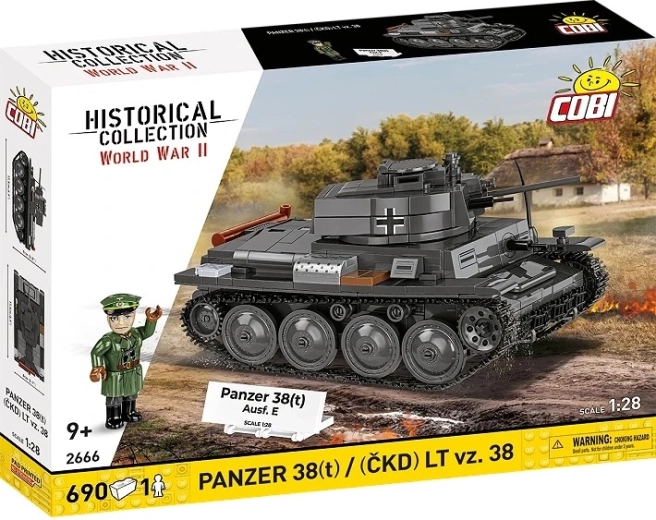 Panzer 38(t) / LT vz. 38 2‑ühes ehituskomplekt – 690 klotsi