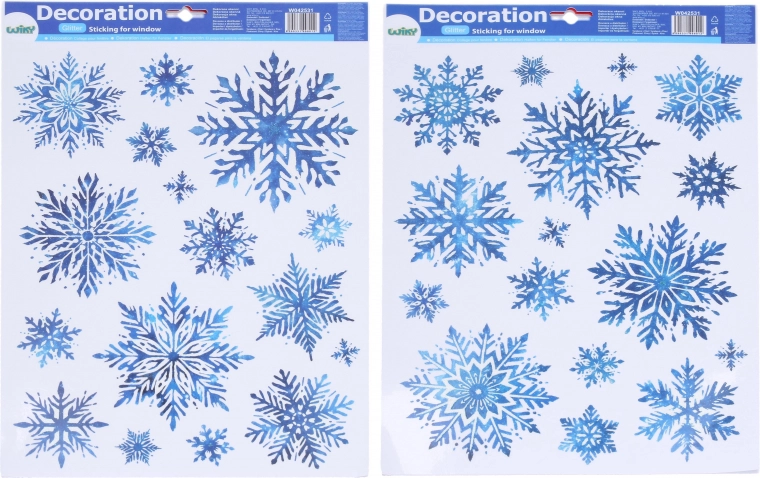 Christmas Window Decoration Snowflakes 41 × 29 cm