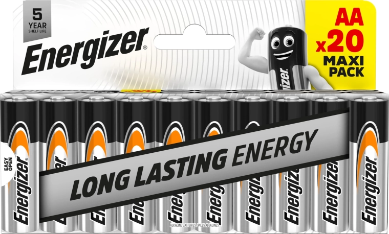 Energizer Everyday AA leelispatareid 1,5 V – 20 tk pakis