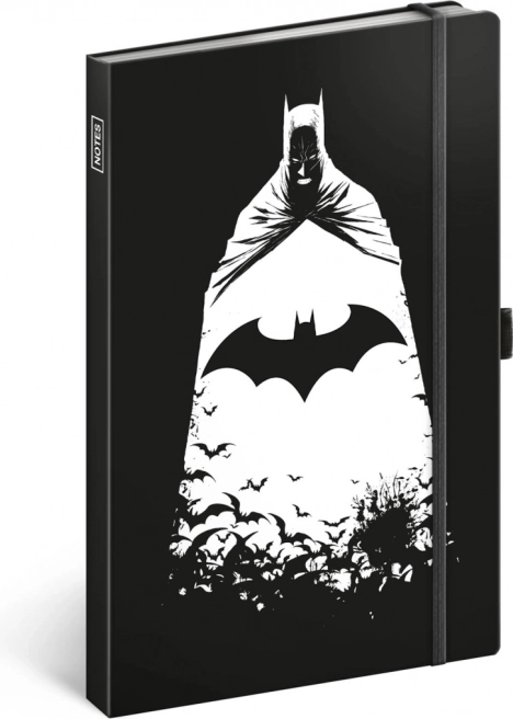 Batman märkmik elastse kummipaela ja pliiatsiaasaga