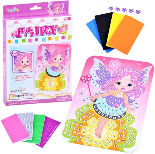 Creative foam mosaic fairy – sticker cutout