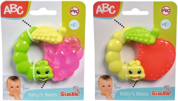 Fruit teether with caterpillar for babies