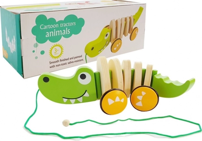 Wooden Pull-Along Crocodile