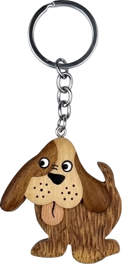 Wooden Keychain Dog