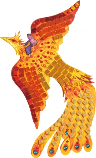 A phoenix as a radiant motif