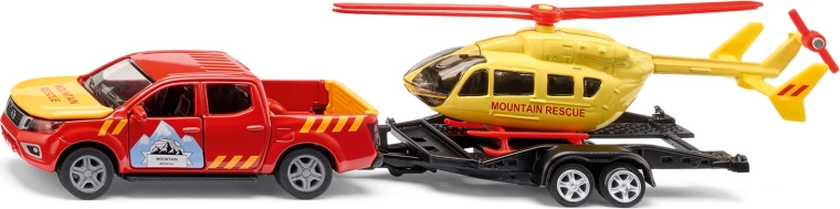 Siku Super Mountain Rescue Service Nissan Navara with Helicopter