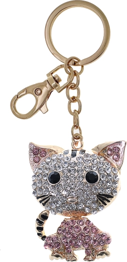 Gold Cat Keychain