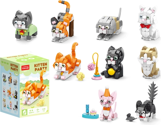 Kitty Matey mini building set cheerful kittens - 1 piece