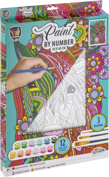 Paint by Numbers – Unicorn, Canvas 30 × 40 cm