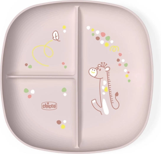 Chicco jaotatud taldrik roosa 12k+