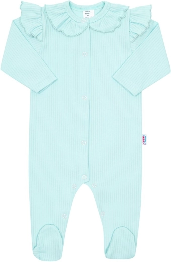 Infant cotton romper Stripes ice blue 80 (9–12 m)