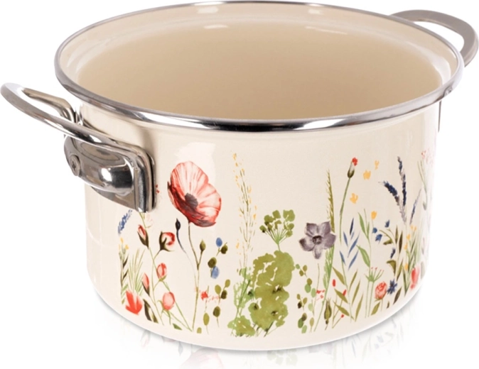 Kreemjas emailpott mooni motiiviga 18 cm, 2 l